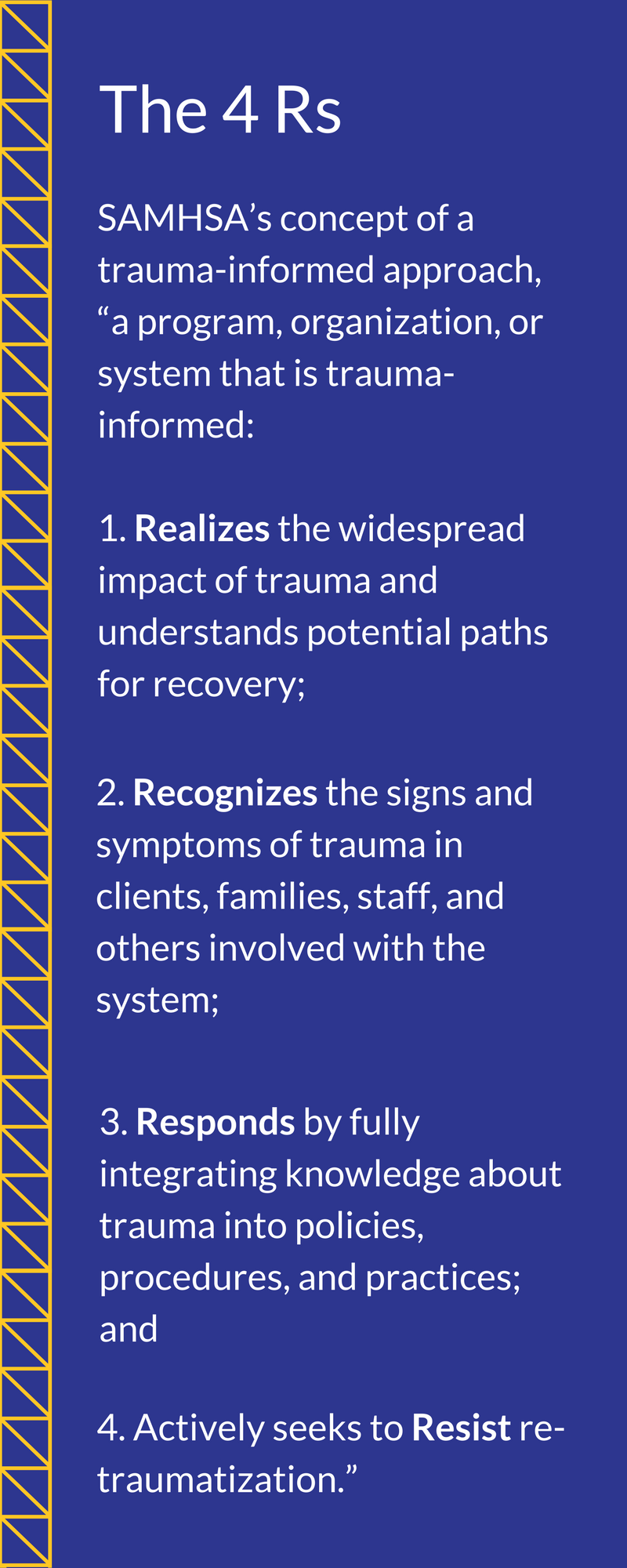 The Four Rs of a Trauma-Informed Approach